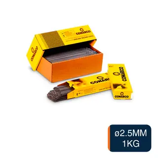 Electrodo rutilico p/soldar acero al carbono ø 2.5mm caja x 1kg
