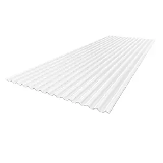 Chapa acanalada reforzada polipropileno blanca