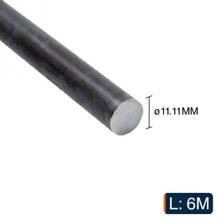 Barra redonda herreria acero laminado en caliente ø 7/16" - ø 11.11mm x 6m