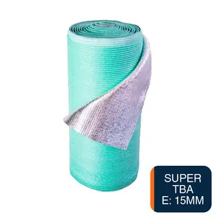 Ailsante termico hidrofugo espuma polietileno Super TBA multicapa 15mm x 1.25m x 15m rollo x 18.75m²