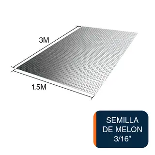 Chapa estampada semilla de melon 3/16" 1.5m x 3m x 4.75mm