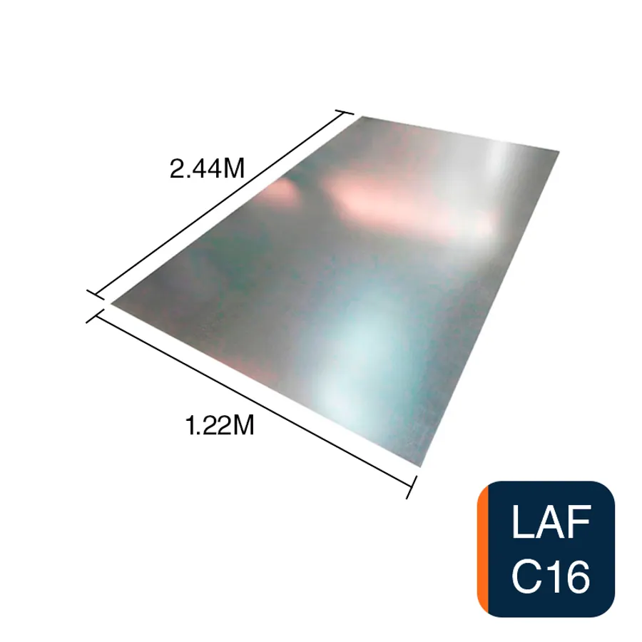 Chapa lisa LAF C16 1.6mm x 1.22m x 2.44m