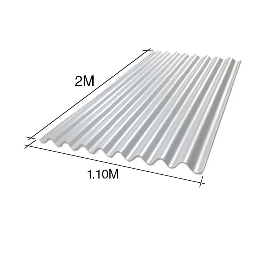 Chapa sinusoidal acanalada cincalum techos C25 2m x 1.1m x 0.5mm