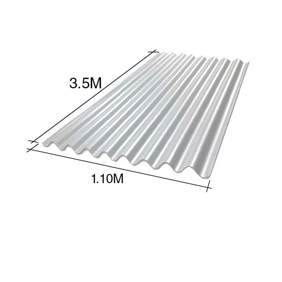 Chapa sinusoidal acanalada cincalum techos C25 3.5m x 1.1m x 0.5mm