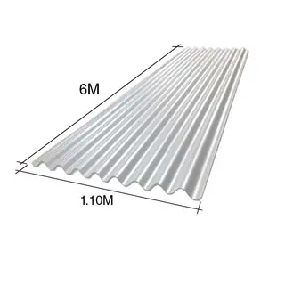 Chapa sinusoidal acanalada cincalum techos C25 6m x 1.1m x 0.5mm
