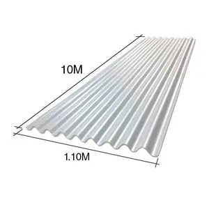 Chapa sinusoidal acanalada cincalum techos C25 10m x 1.1m x 0.5mm