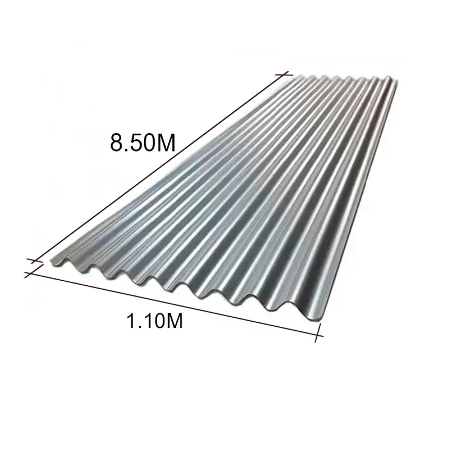 Chapa sinusoidal acanalada galvanizada techos C25 8.5m x 1.1m x 0.5mm
