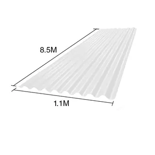 Chapa sinusoidal acanalada galvanizada techos C25 prepintada blanco 8.5m x 1.1m x 0.5mm