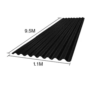 Chapa sinusoidal acanalada galvanizada techos C25 prepintada negro 9.5m x 1.1m x 0.5mm
