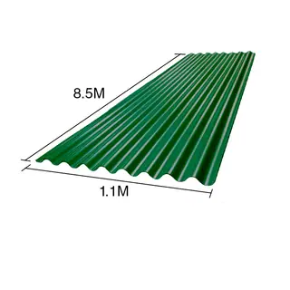 Chapa sinusoidal acanalada galvanizada techos C25 prepintada verde 8.5m x 1.1m x 0.5mm