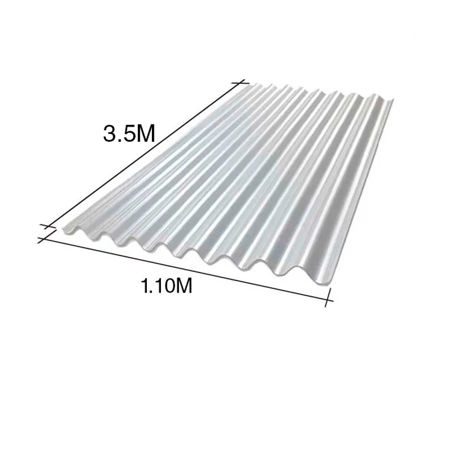 Chapa sinusoidal acanalada cincalum techos C27 3.5m x 1.1m x 0.4mm
