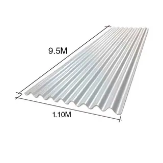 Chapa sinusoidal acanalada cincalum techos C27 9.5m x 1.1m x 0.4mm