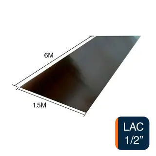 Chapa lisa LAC 1/2" 12.5mm x 1.5m x 6m