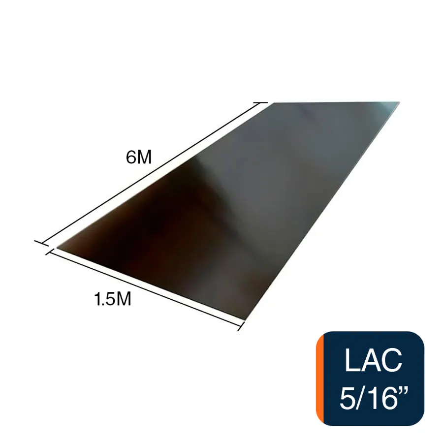 Chapa lisa LAC 5/16" 8mm x 1.5m x 6m