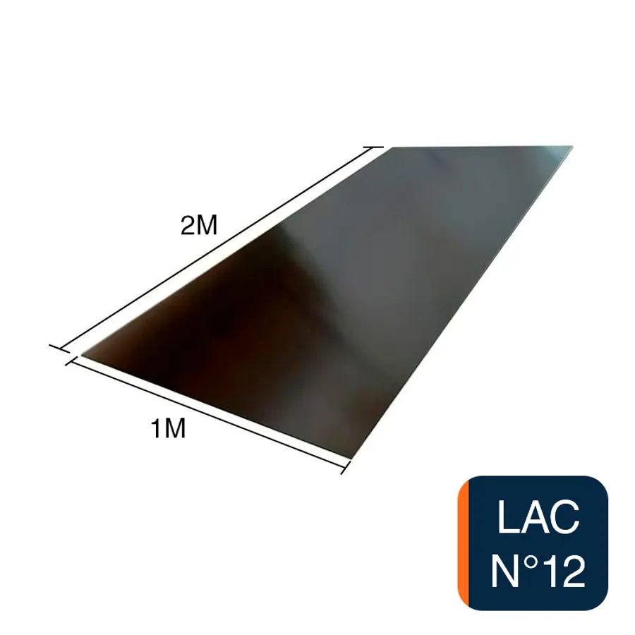 Chapa lisa LAC N°12 2.5mm x 1m x 2m