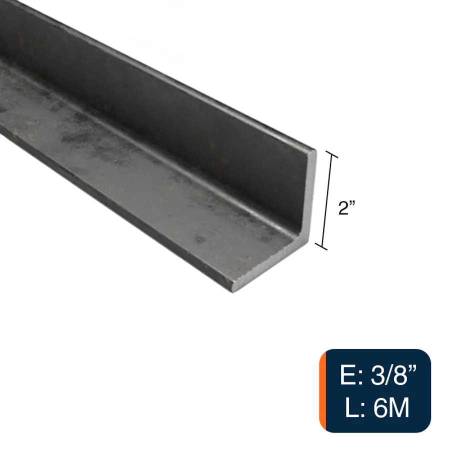 Perfil angulo alas iguales estructural acero 6m x 2" x 3/8"