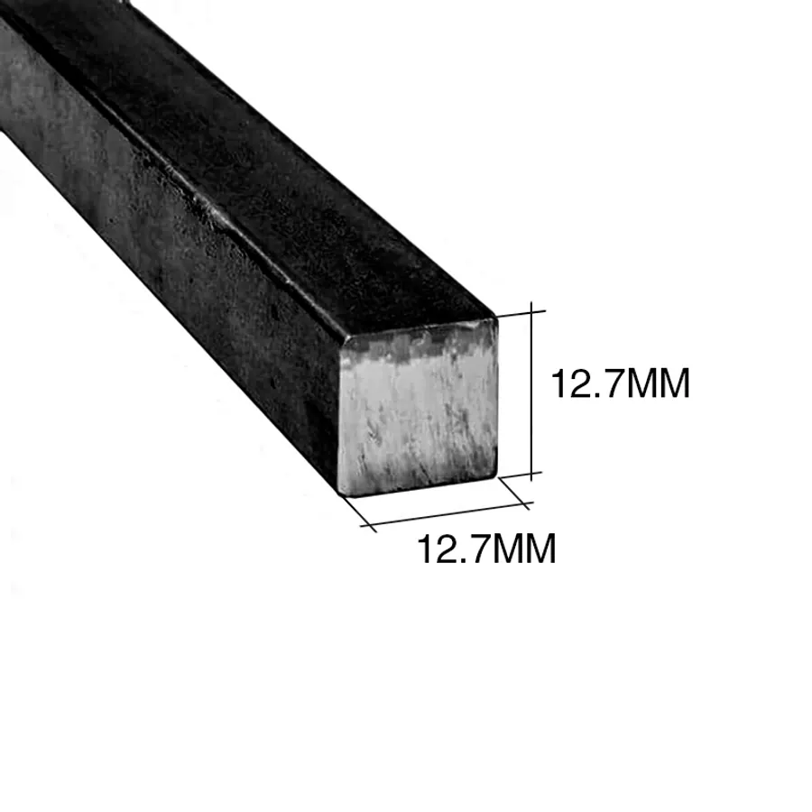 Barra cuadrada herreria acero laminado en caliente 1/2" x 1/2" - 12.7mm x 12.7mm x 6m