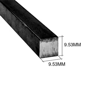 Barra cuadrada herreria acero laminado en caliente 3/8" x 3/8" - 9.53mm x 9.53mm x 6m