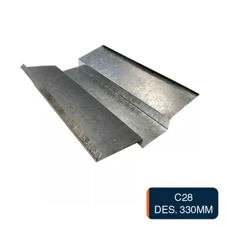 Canaleta conversa galvanizada C28 Des. 330mm x 2m
