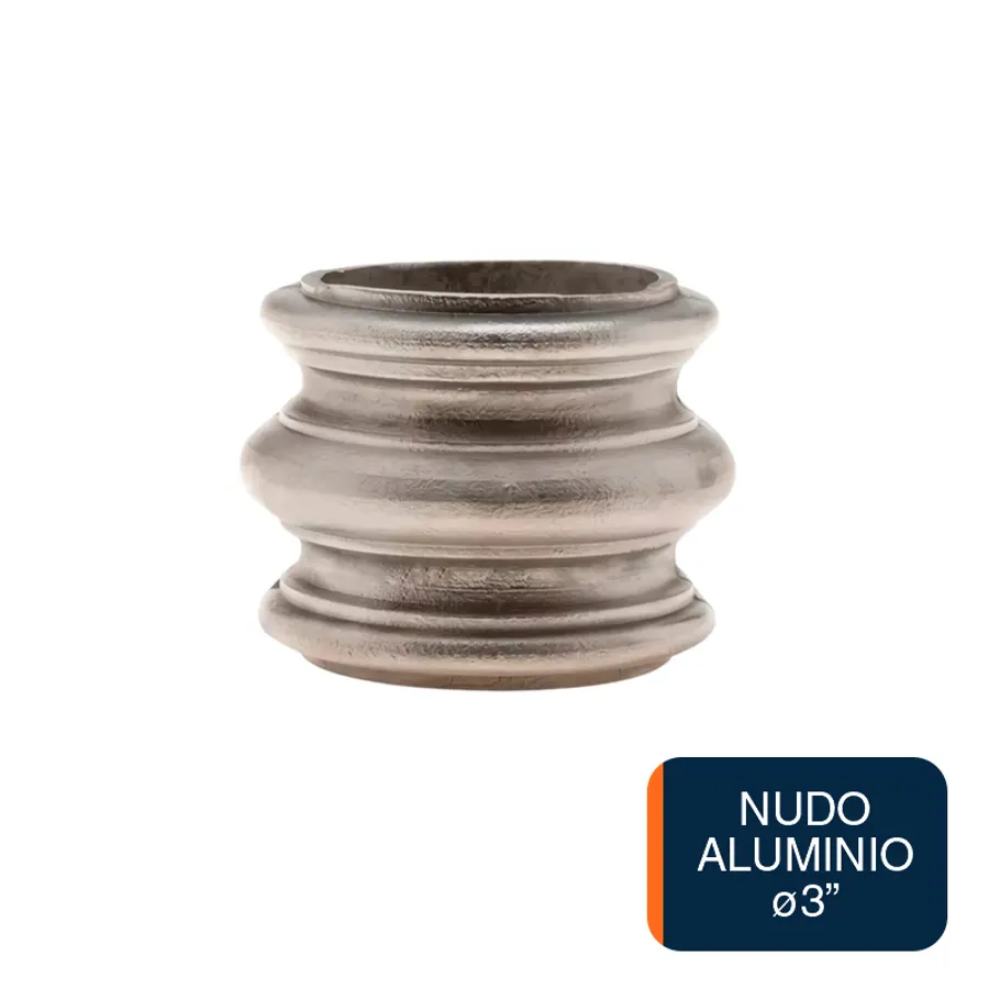 Nudo p/columna corto ø 3" aluminio 117mm x 91mm
