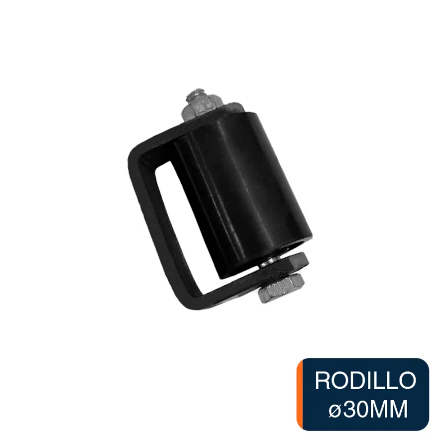 Rodillo guia ruleman hierro/polipropileno ø 30mm