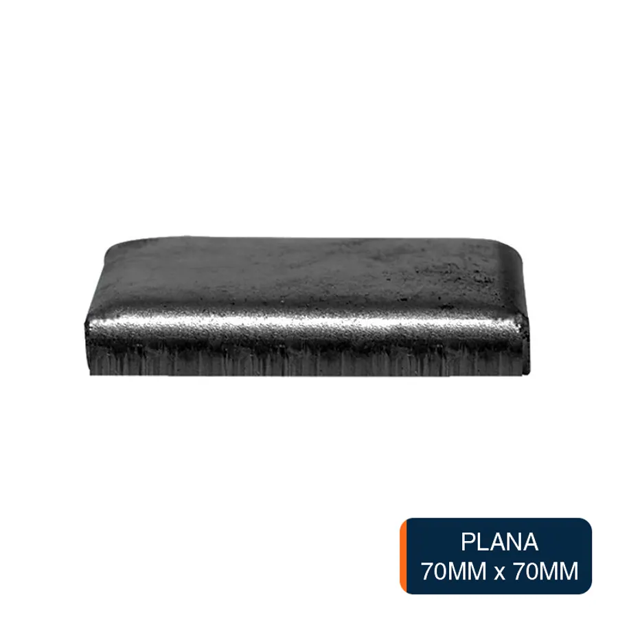 Tapa plana cuadrada chapa 70mm x 70mm