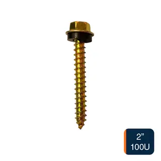 Tornillo autoperforante chapa madera 2" bolsa x 100u
