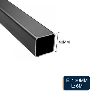 Caño cuadrado estructural 40mm x 40mm x 1.2mm x 6m