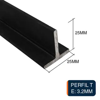 Perfil T acero laminado en caliente 6m x 1" x 1/8"